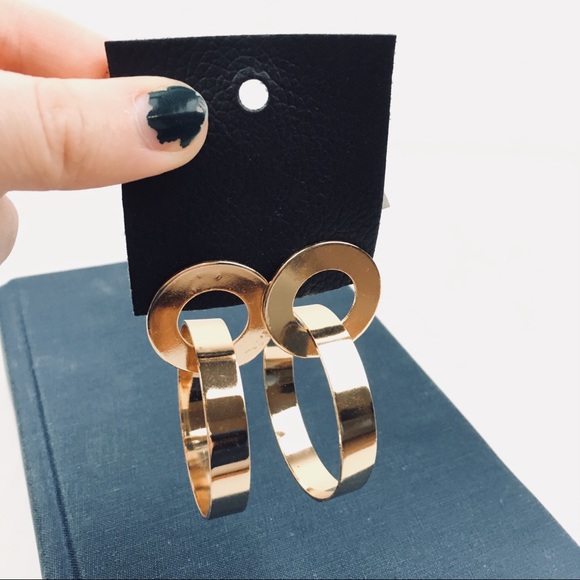 Free People Lizzie double hoop earrings NWT - Picture 2 of 5